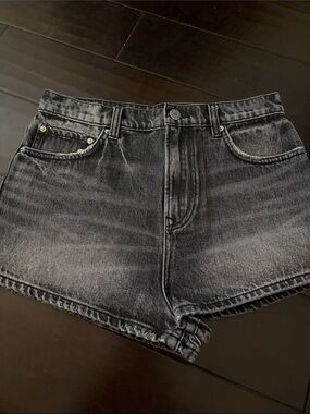 GRLFRND The Kyla Classic High-Rise Black Denim Shorts